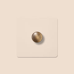 Plank Hardware Electric KEPLER 1G Paintable Dimmer Switch - Antique Brass