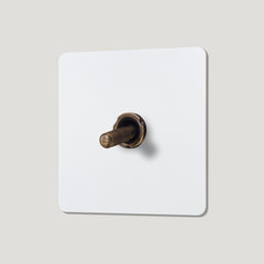 Plank Hardware Electric KEPLER 1G Paintable Toggle - Antique Brass