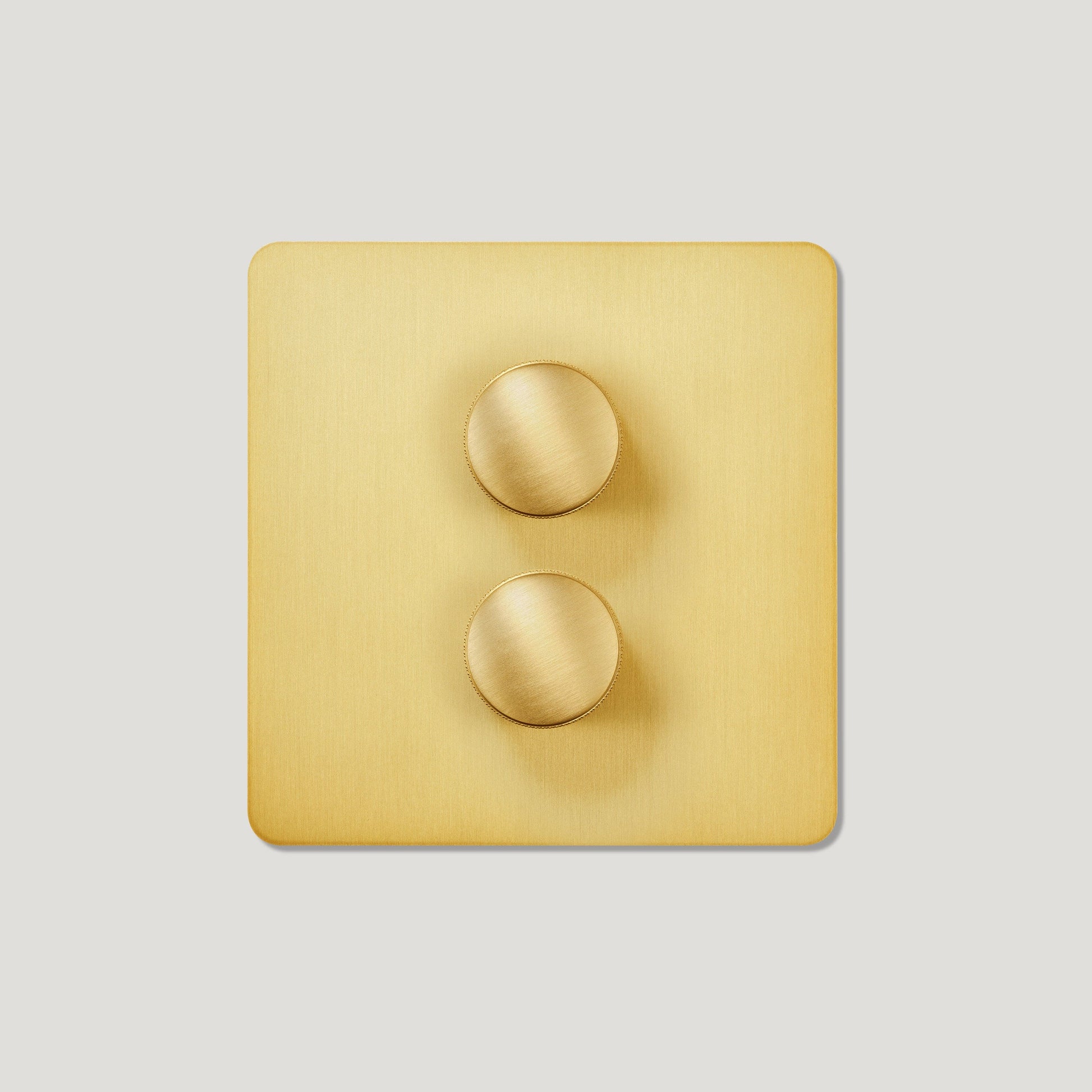 Plank Hardware Electric KEPLER 2G Knurled Dimmer - Brass