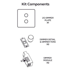 Plank Hardware Electric KEPLER 2G Knurled Dimmer Switch - Brass