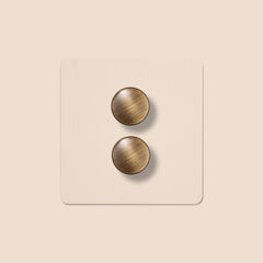 Plank Hardware Electric KEPLER 2G Paintable Dimmer Switch - Antique Brass
