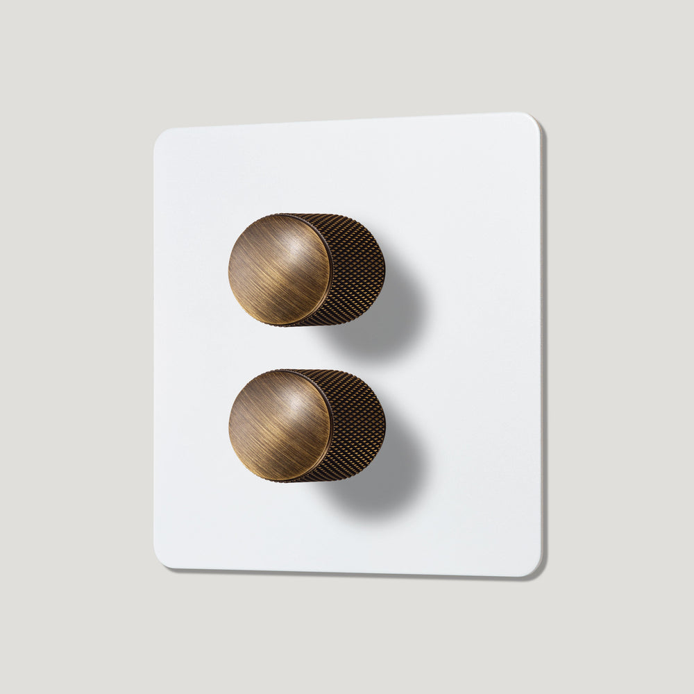 KEPLER 2G Paintable Dimmer Switch - Antique Brass