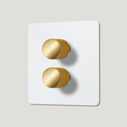 Plank Hardware Electric KEPLER 2G Paintable Dimmer Switch - Brass