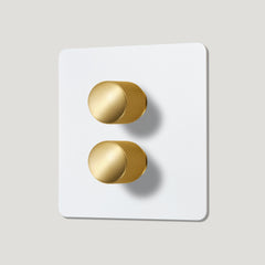 Plank Hardware Electric KEPLER 2G Paintable Dimmer Switch - Brass