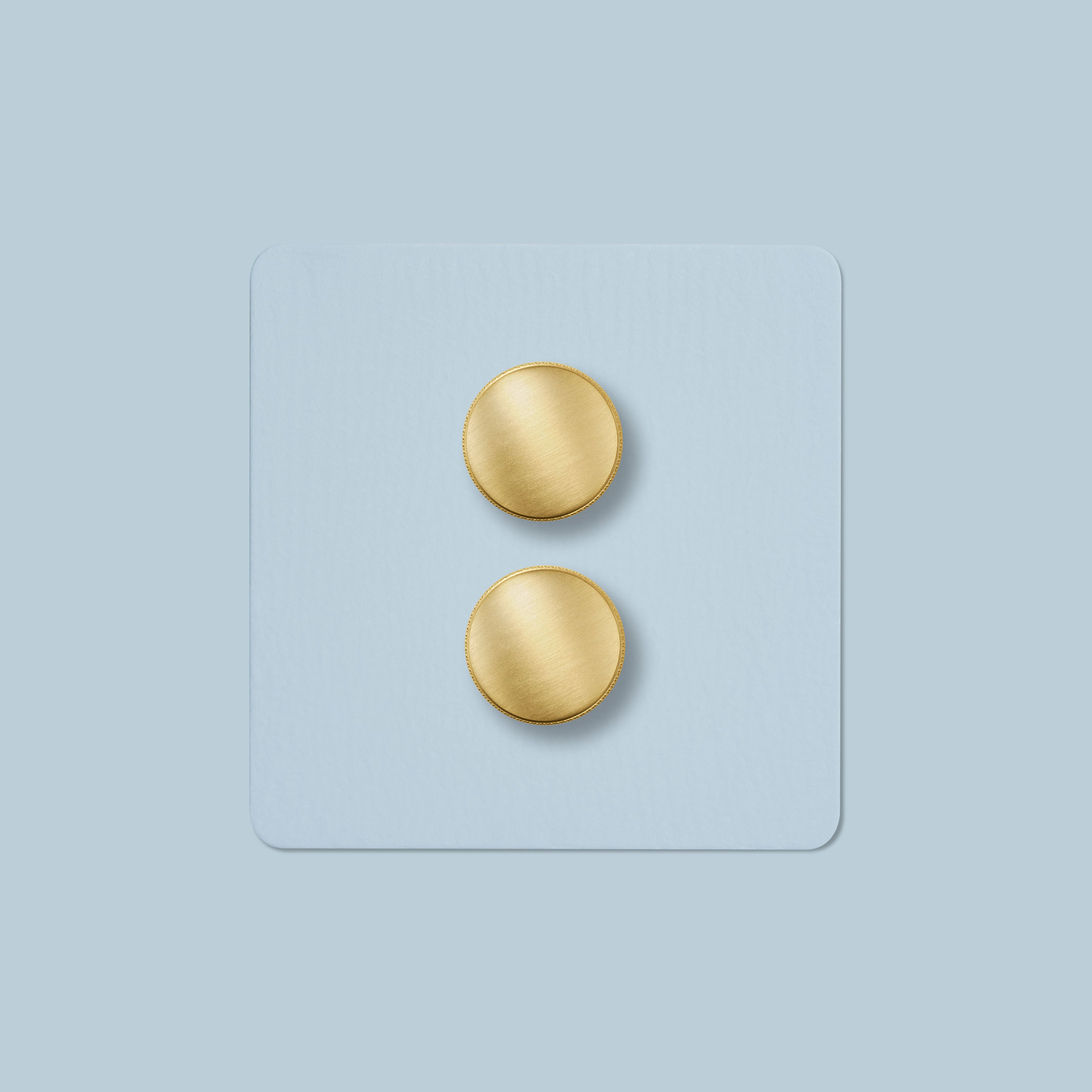 Plank Hardware Electric KEPLER 2G Paintable Dimmer Switch - Brass