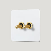 Plank Hardware Electric KEPLER 2G Paintable Two Way Toggle Switch - Brass