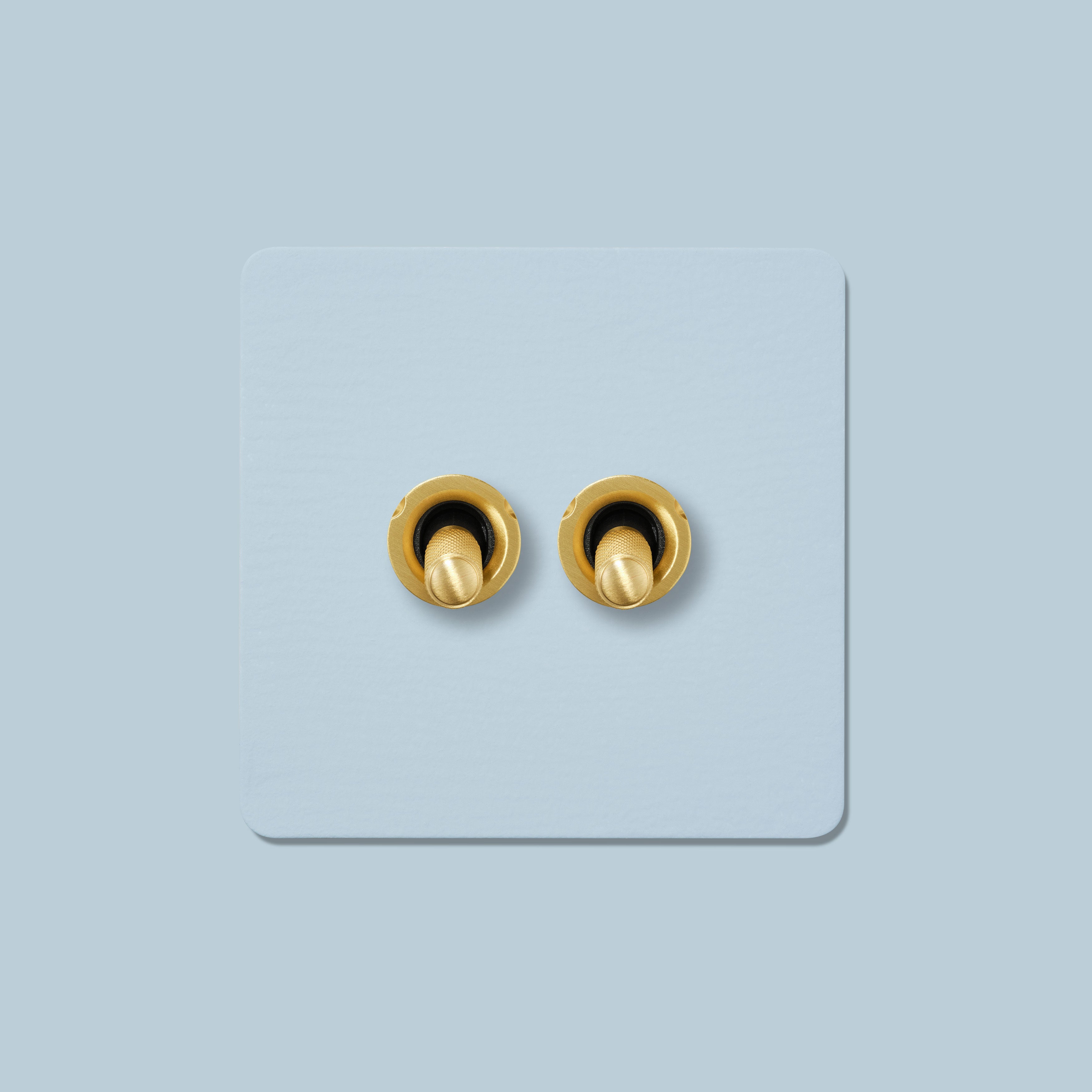 Plank Hardware Electric KEPLER 2G Paintable Two Way Toggle Switch - Brass