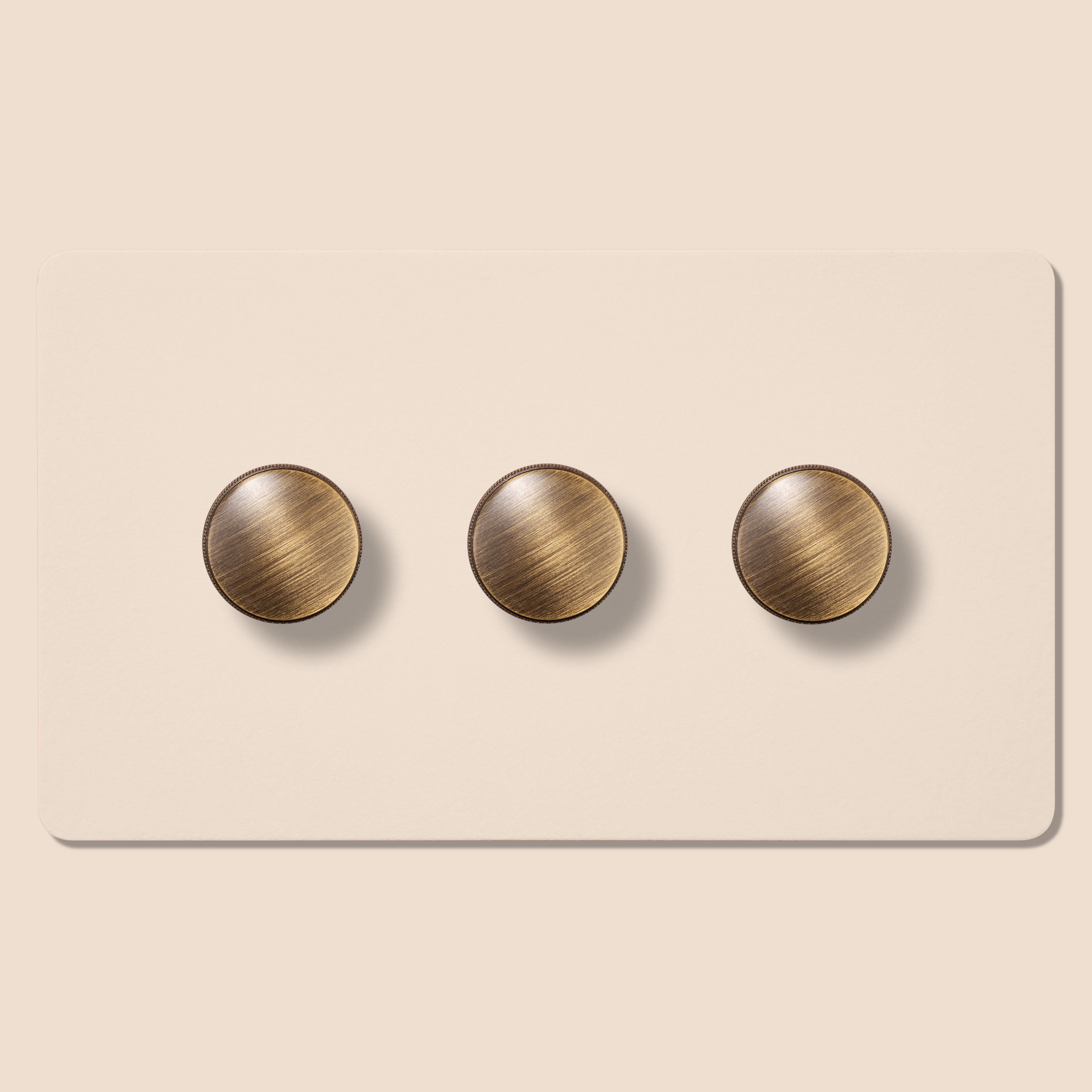 Plank Hardware Electric KEPLER 3G Paintable Dimmer Switch - Antique Brass