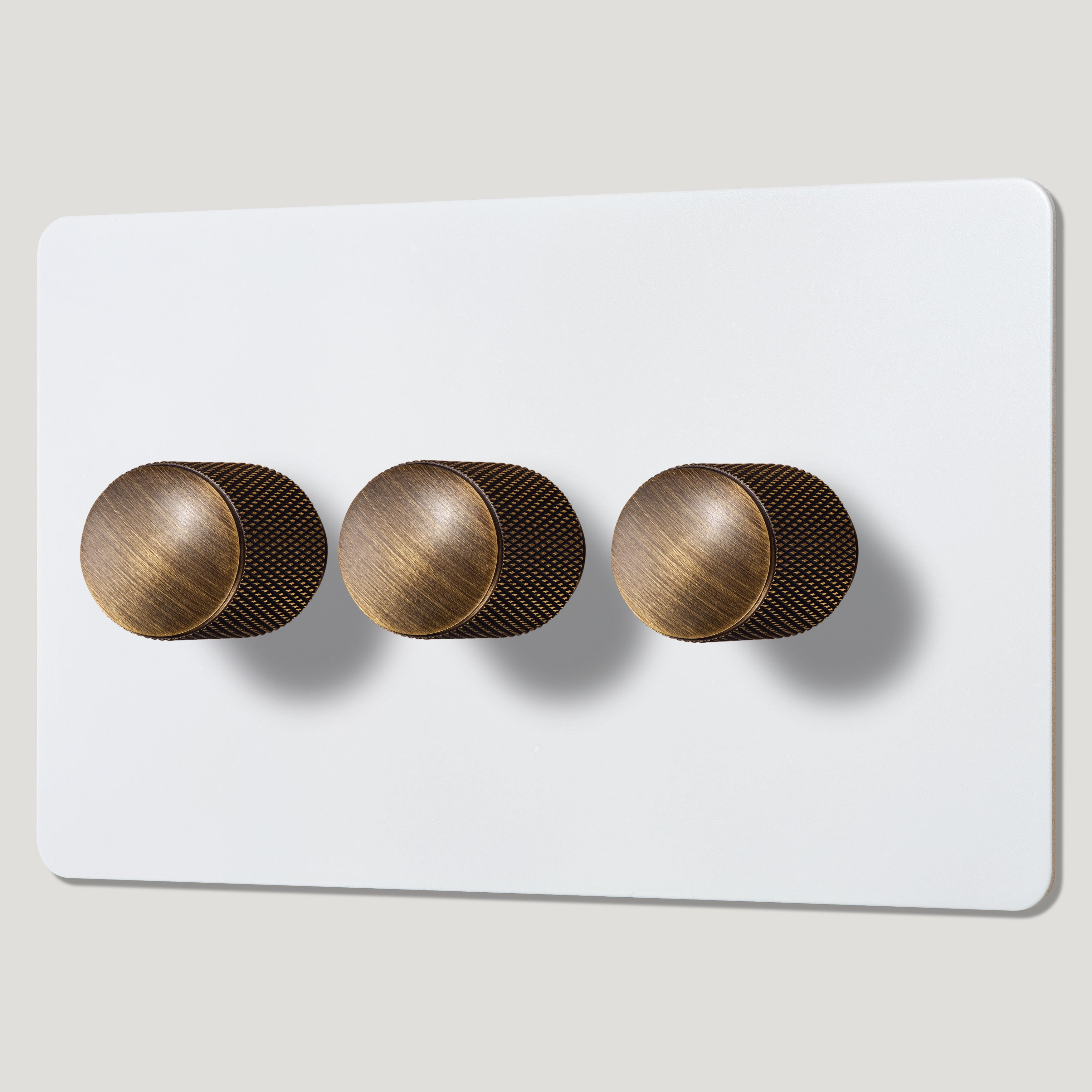 Plank Hardware Electric KEPLER 3G Paintable Dimmer Switch - Antique Brass