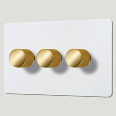 Plank Hardware Electric KEPLER 3G Paintable Dimmer Switch - Brass