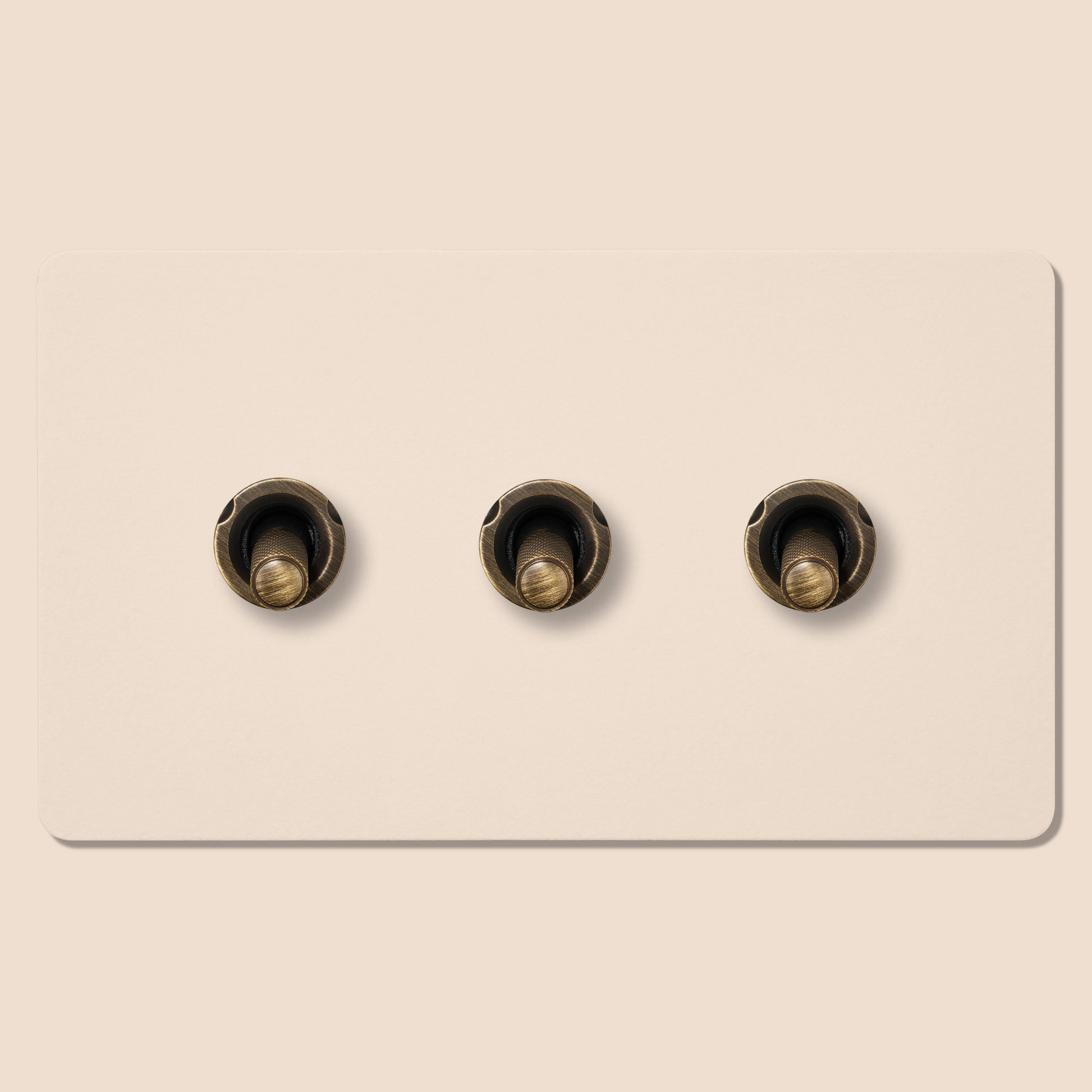 Plank Hardware Electric KEPLER 3G Paintable Toggle Switch - Antique Brass