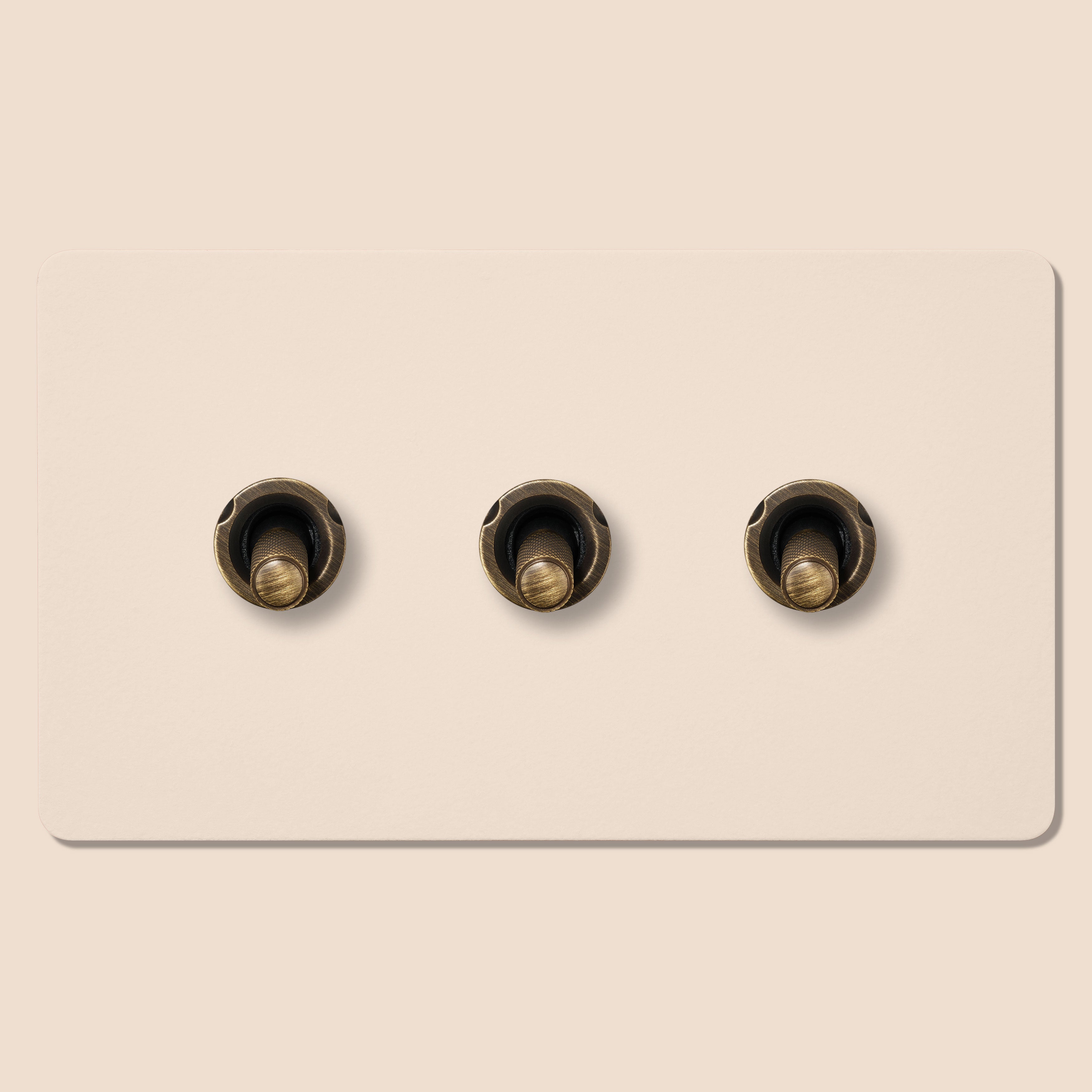 Plank Hardware Electric KEPLER 3G Paintable Toggle Switch - Antique Brass