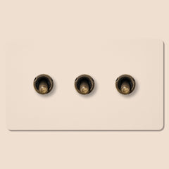 Plank Hardware Electric KEPLER 3G Paintable Toggle Switch - Antique Brass
