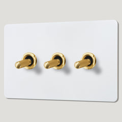 KEPLER 3G Paintable Toggle Switch - Brass