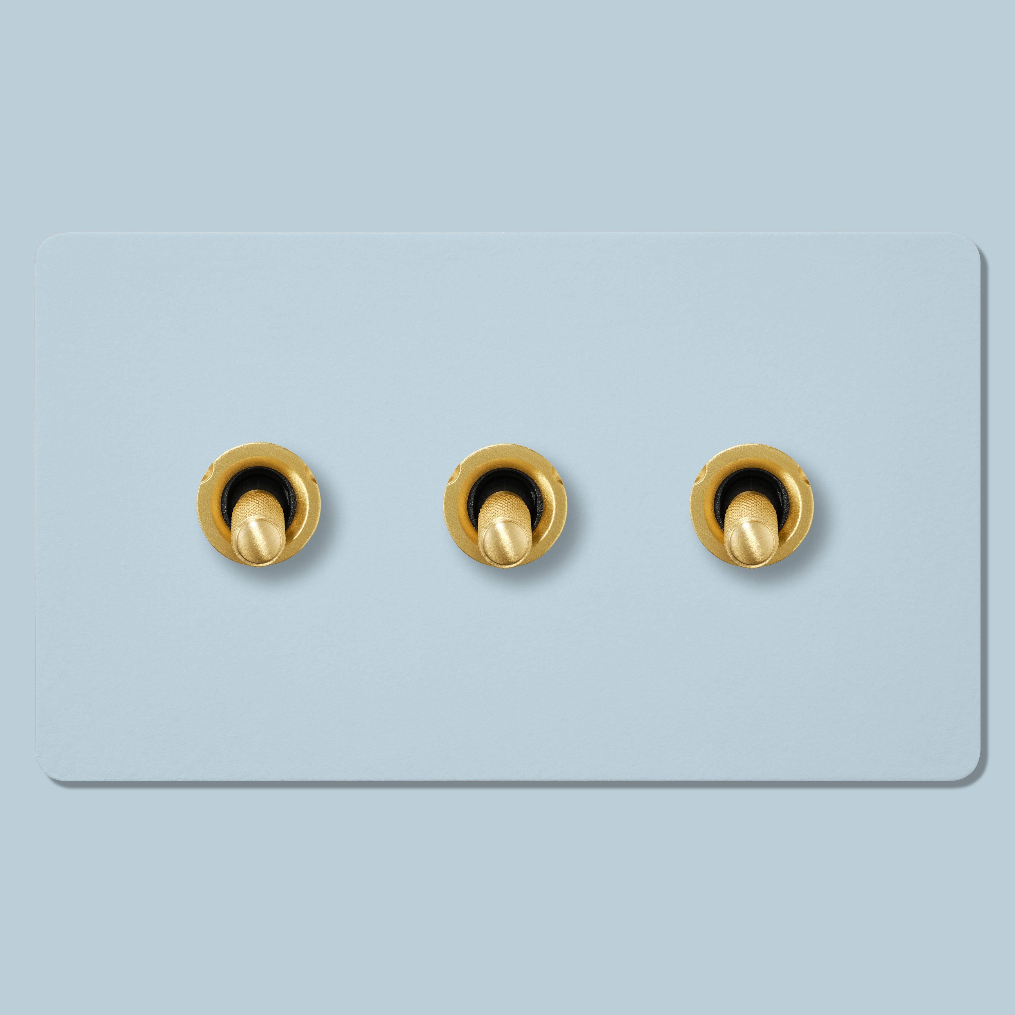 Plank Hardware Electric KEPLER 3G Paintable Toggle Switch - Brass