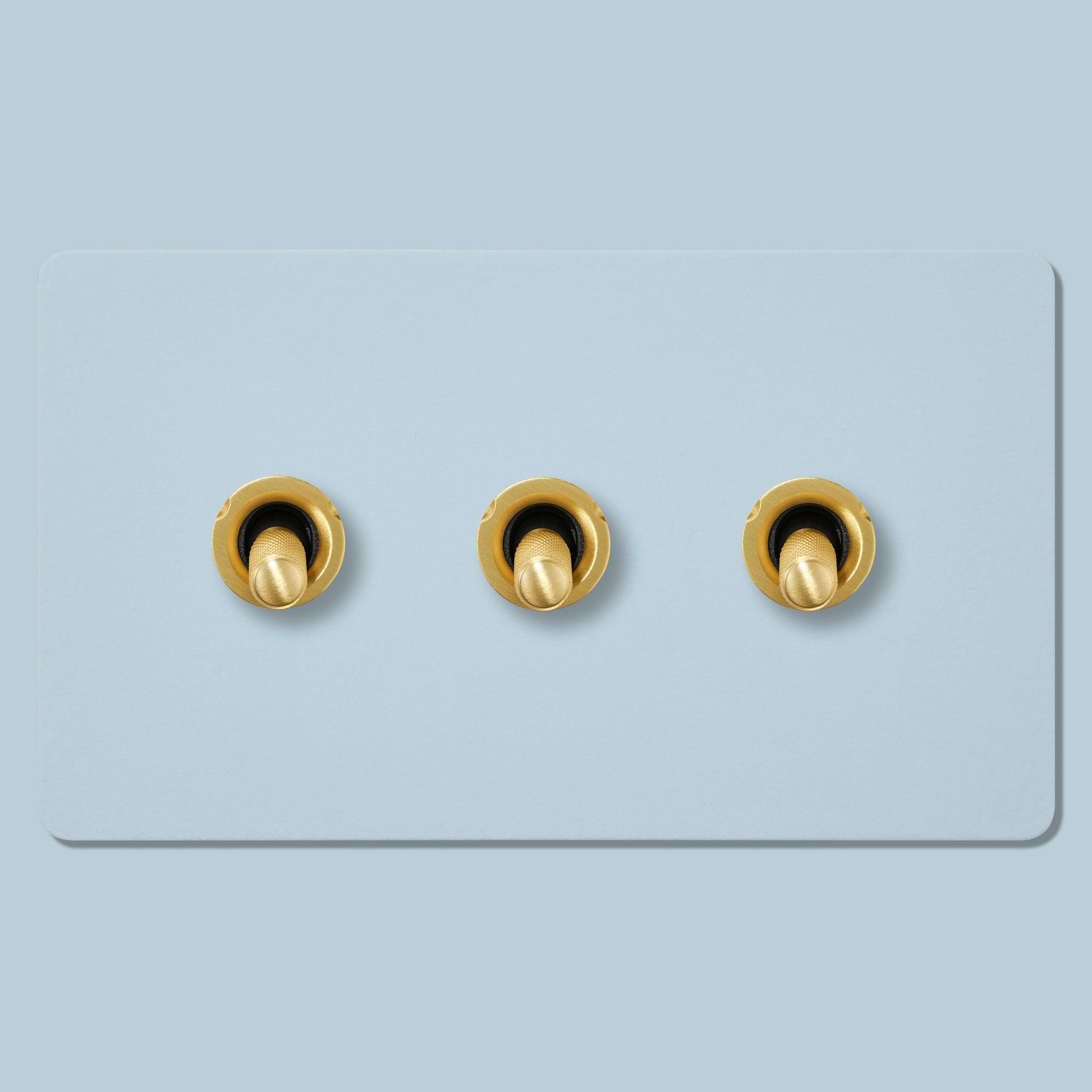 Plank Hardware Electric KEPLER 3G Paintable Toggle Switch - Brass