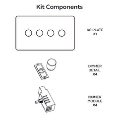 Plank Hardware Electric KEPLER 4G Paintable Dimmer Switch - Brass