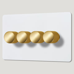 Plank Hardware Electric KEPLER 4G Paintable Dimmer Switch - Brass