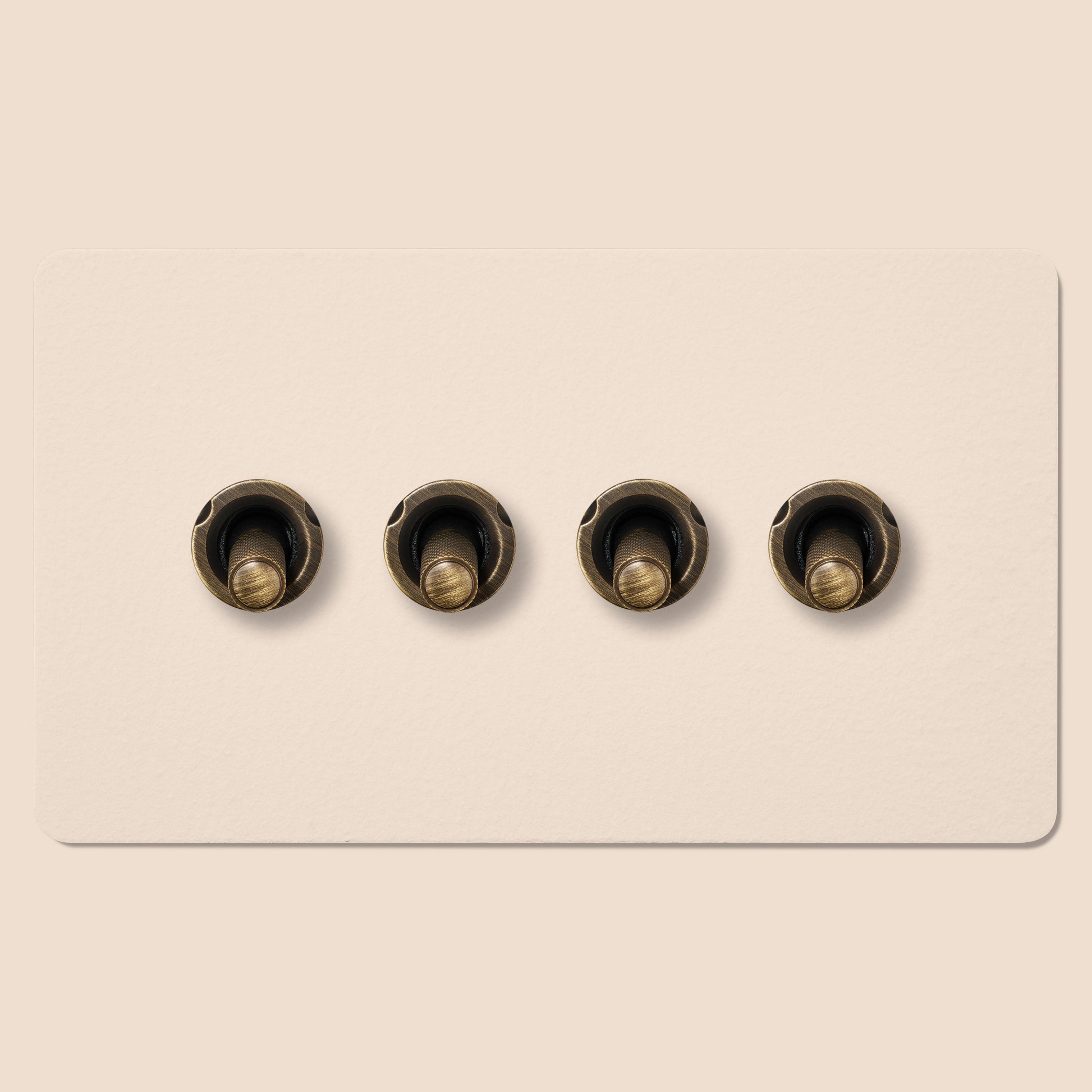 Plank Hardware Electric KEPLER 4G Paintable Toggle Switch - Antique Brass