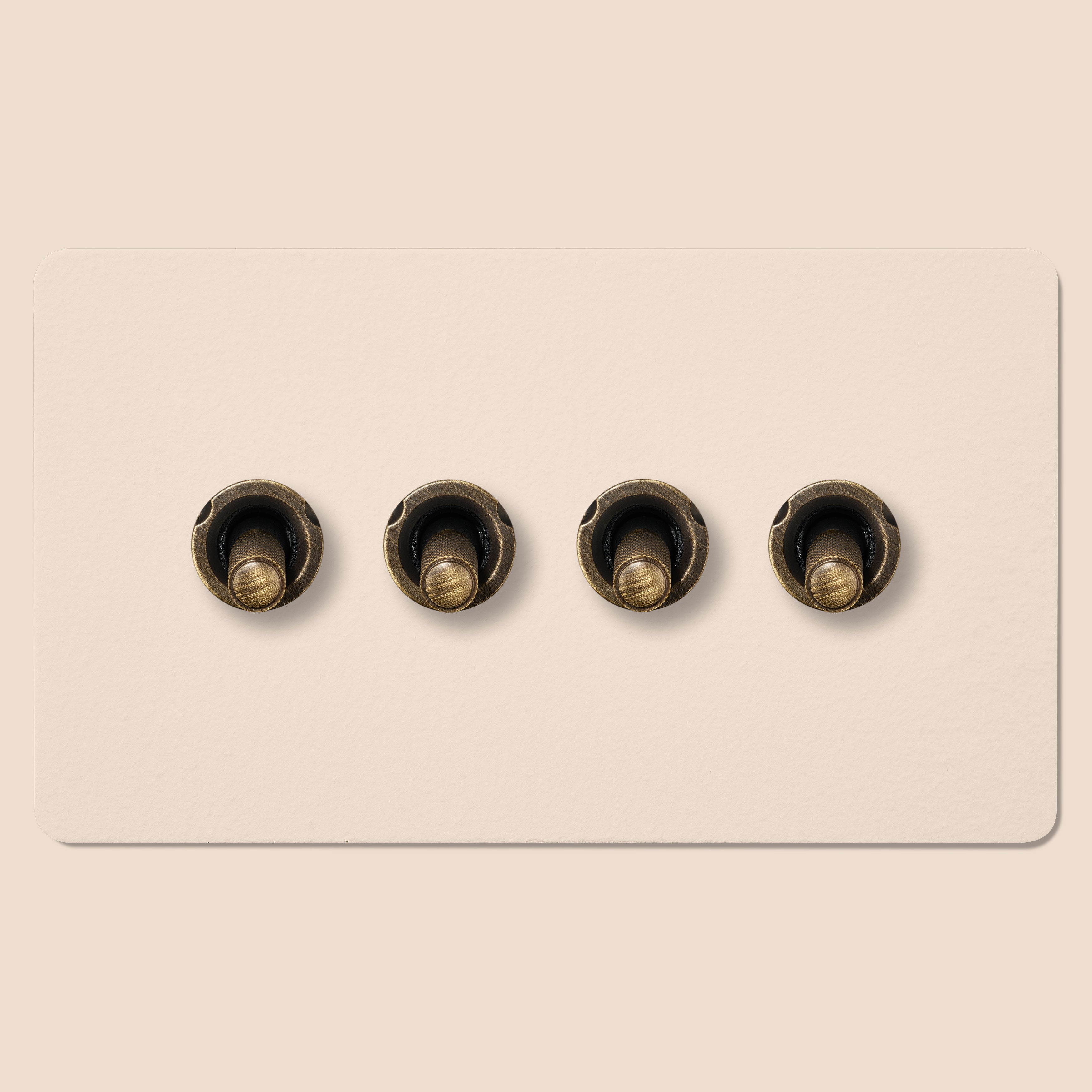 Plank Hardware Electric KEPLER 4G Paintable Toggle Switch - Antique Brass