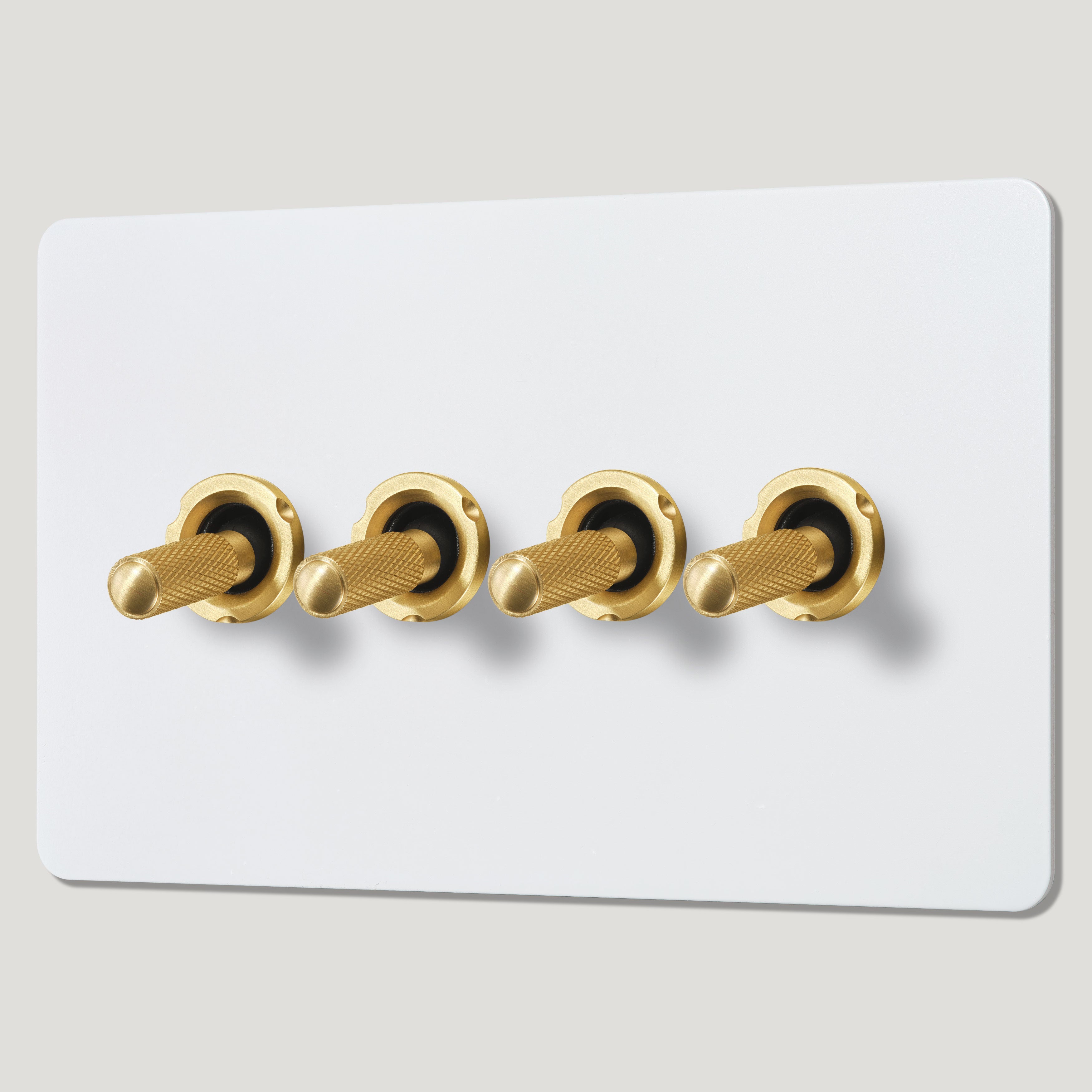 Plank Hardware Electric KEPLER 4G Paintable Toggle Switch - Brass
