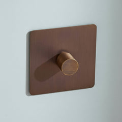 Plank Hardware Electric MAXWELL 1G Smooth Dimmer Light Switch - Antique Brass