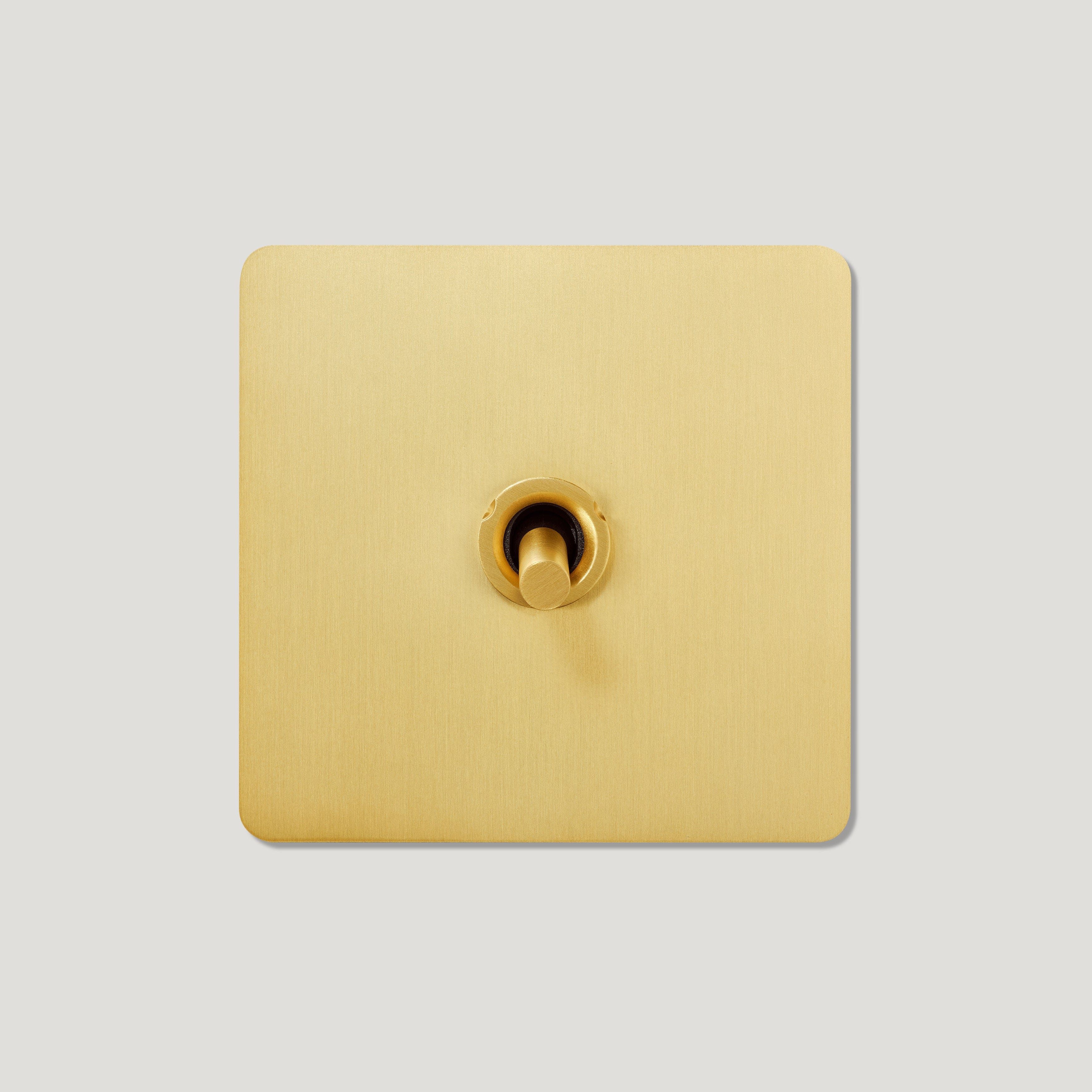 Plank Hardware Electric MAXWELL 1G Smooth Toggle - Brass