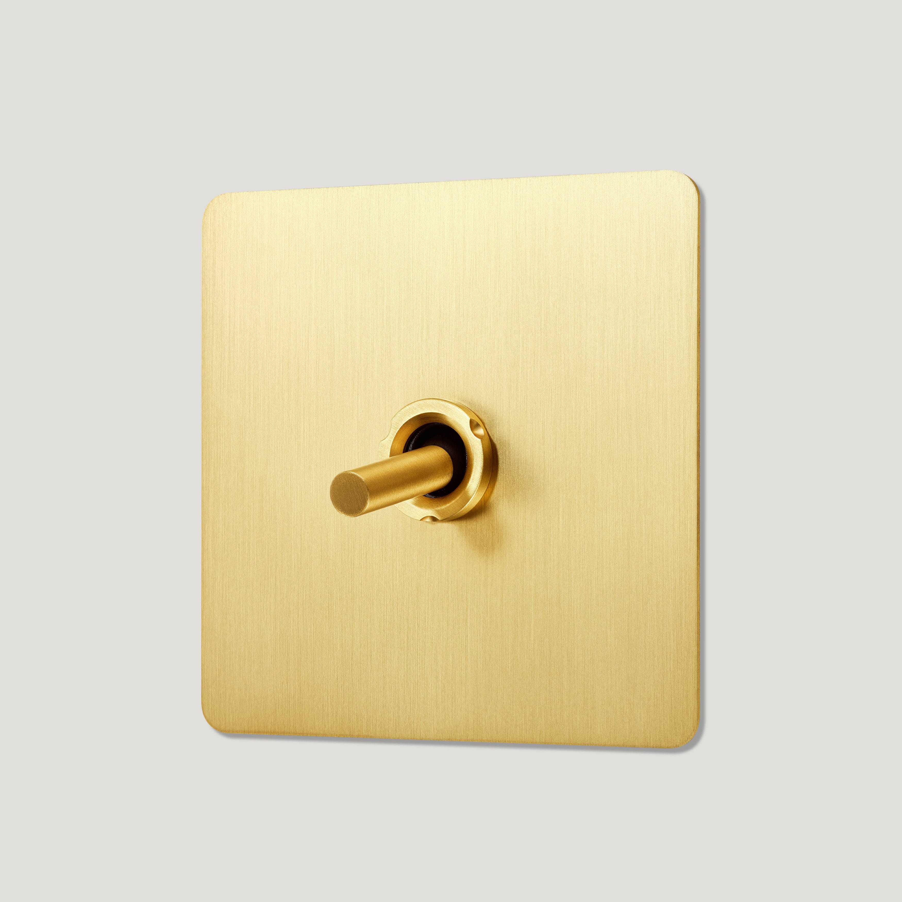 Plank Hardware Electric MAXWELL 1G Smooth Toggle - Brass
