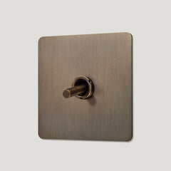 MAXWELL 1G Toggle Light Switch - Antique Brass