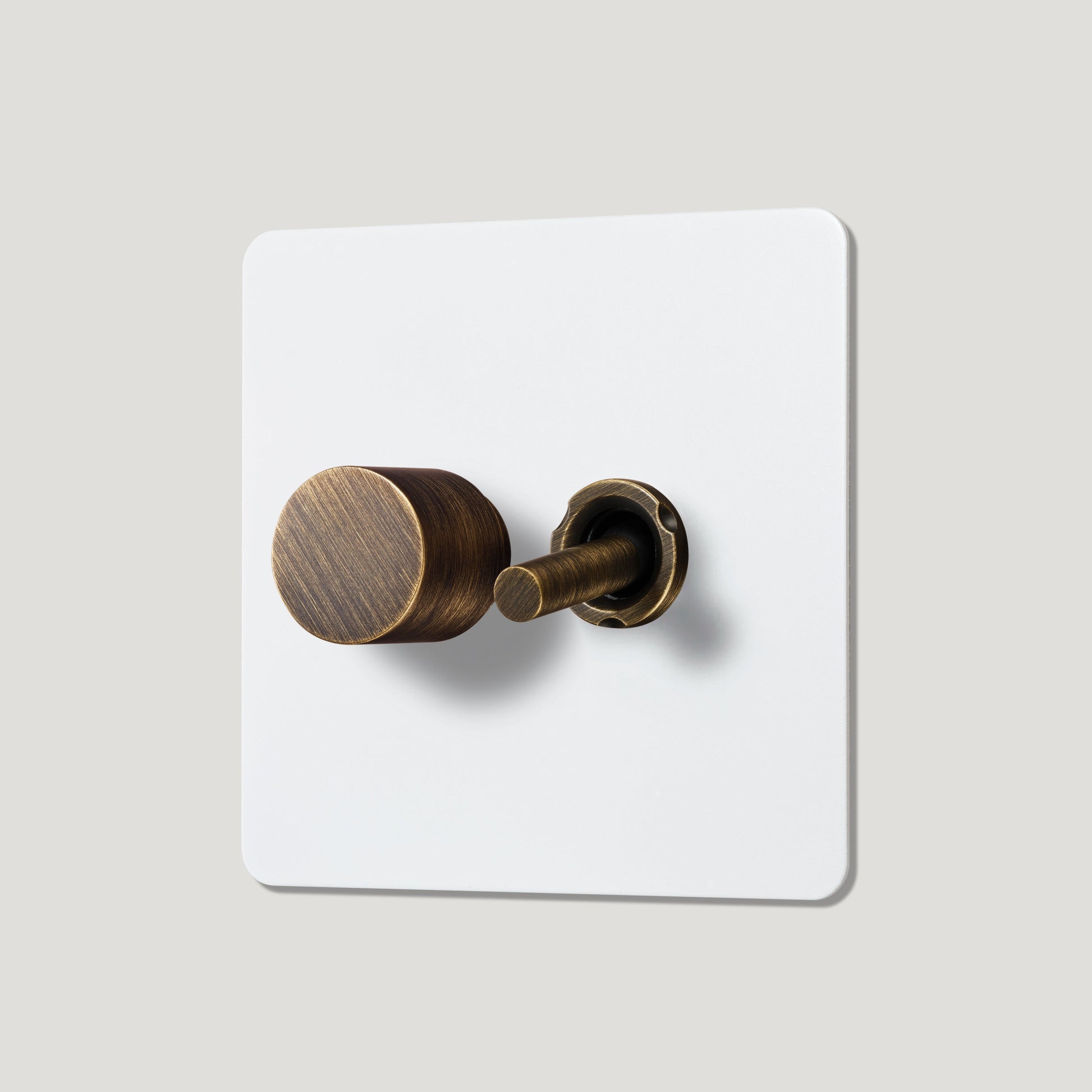 Plank Hardware Electric MAXWELL 2G Paintable Mixed Switch 1Toggle/ 1Dimmer - Antique Brass