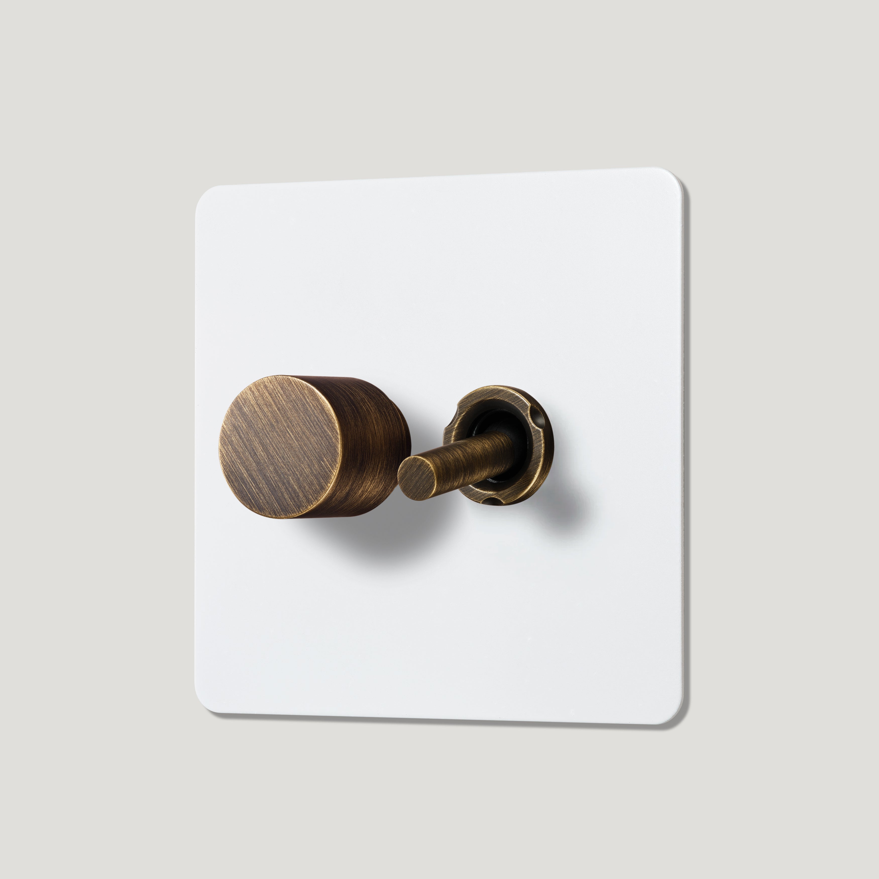 Plank Hardware Electric MAXWELL 2G Paintable Mixed Switch 1Toggle/ 1Dimmer - Antique Brass