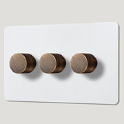 Plank Hardware Electric MAXWELL 3G Paintable Dimmer Switch - Antique Brass
