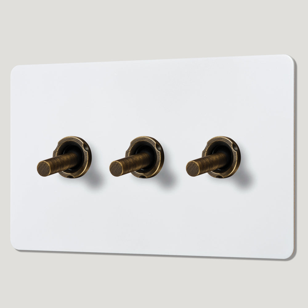 MAXWELL 3G Paintable Toggle Switch - Antique Brass