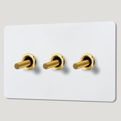 MAXWELL 3G Paintable Toggle Switch - Brass
