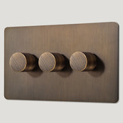 Plank Hardware Electric MAXWELL 3G Smooth Dimmer Switch - Antique Brass