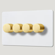 Plank Hardware Electric MAXWELL 4G Paintable Dimmer Switch - Brass