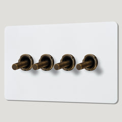MAXWELL 4G Paintable Toggle Switch - Antique Brass