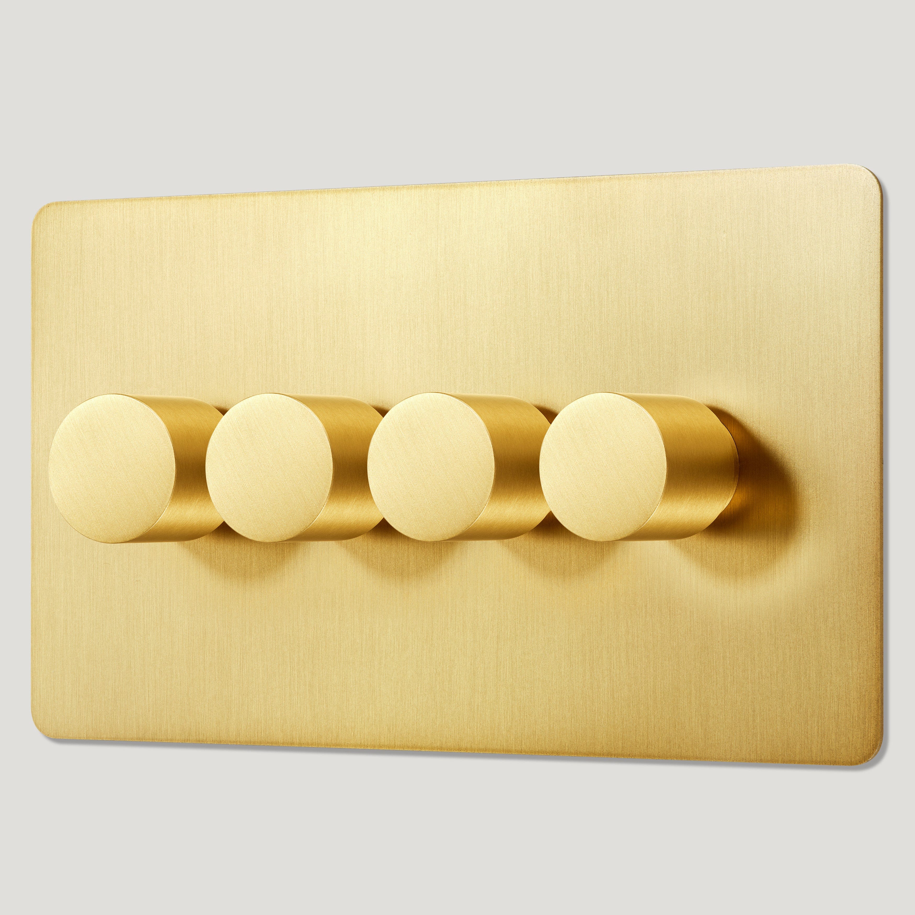 Plank Hardware Electric MAXWELL 4G Smooth Dimmer - Brass