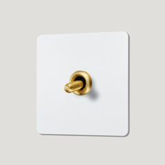 Plank Hardware Electric PALO 1G Paintable Toggle Switch - Brass