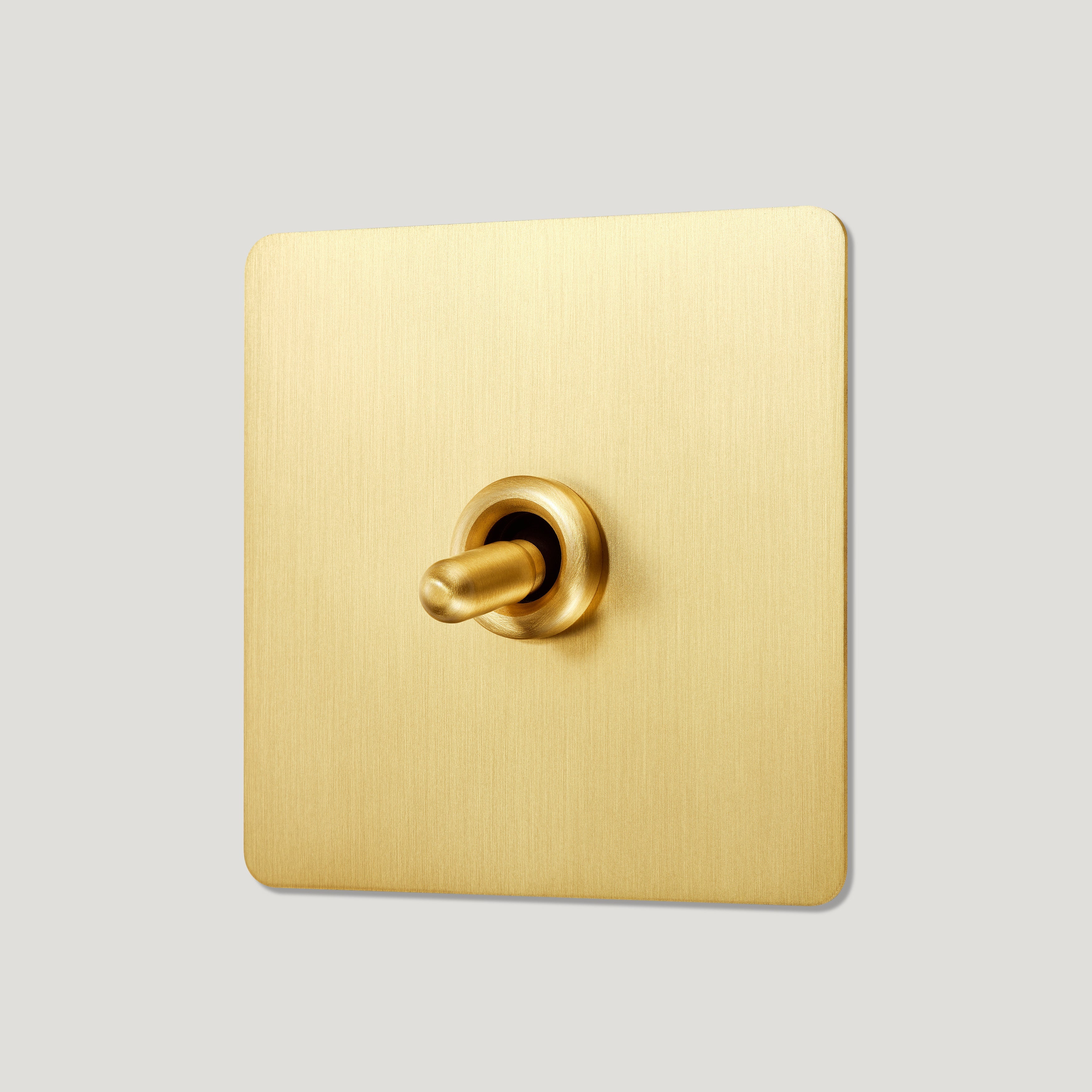 Plank Hardware Electric PALO 1G Toggle Switch - Brass