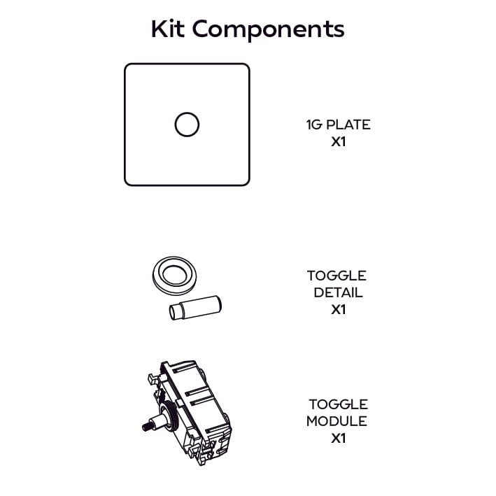 Plank Hardware Electric PALO 1G Toggle Switch - Brass