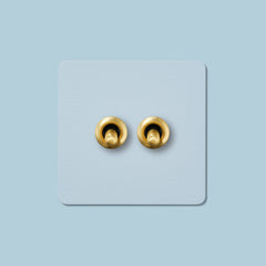 Plank Hardware Electric PALO 2G Paintable Toggle Switch - Brass