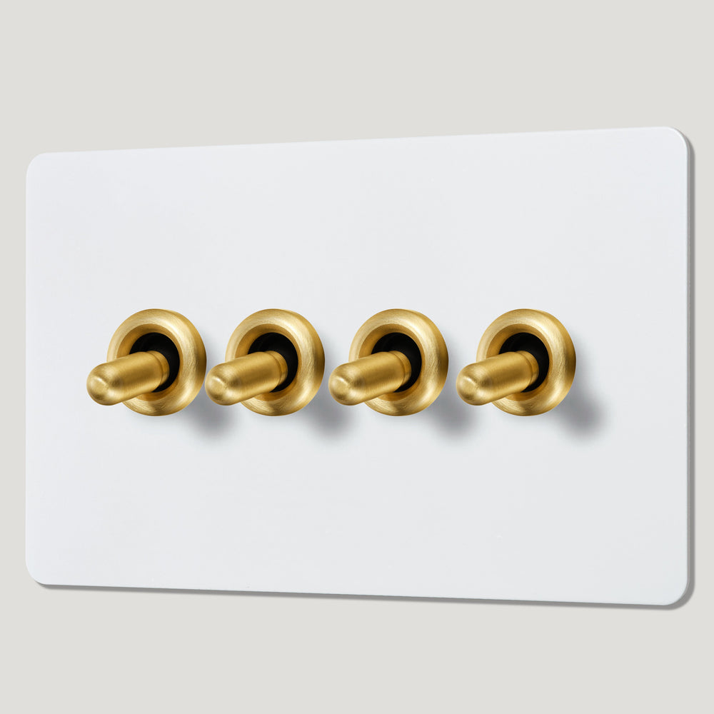 PALO 4G Paintable Toggle Switch - Brass
