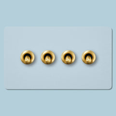 Plank Hardware Electric PALO 4G Paintable Toggle Switch - Brass
