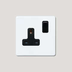 Plank Hardware Electric PARKER Paintable Single Plug Socket - Black