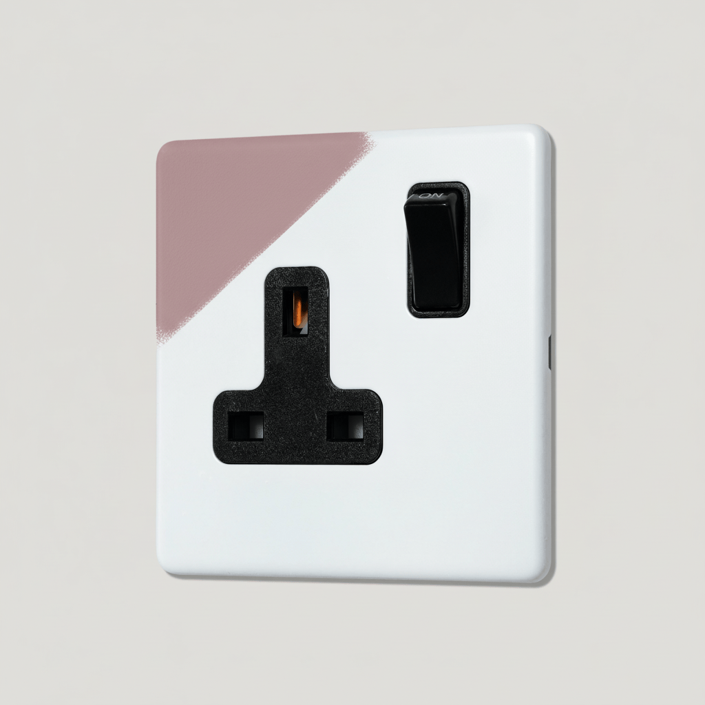 Plank Hardware Electric PARKER Paintable Single Plug Socket - Black