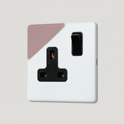 Plank Hardware Electric PARKER Paintable Single Plug Socket - Black