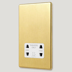 Plank Hardware Electric Shaver Socket - Brass