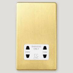 Plank Hardware Electric Shaver Socket - Brass