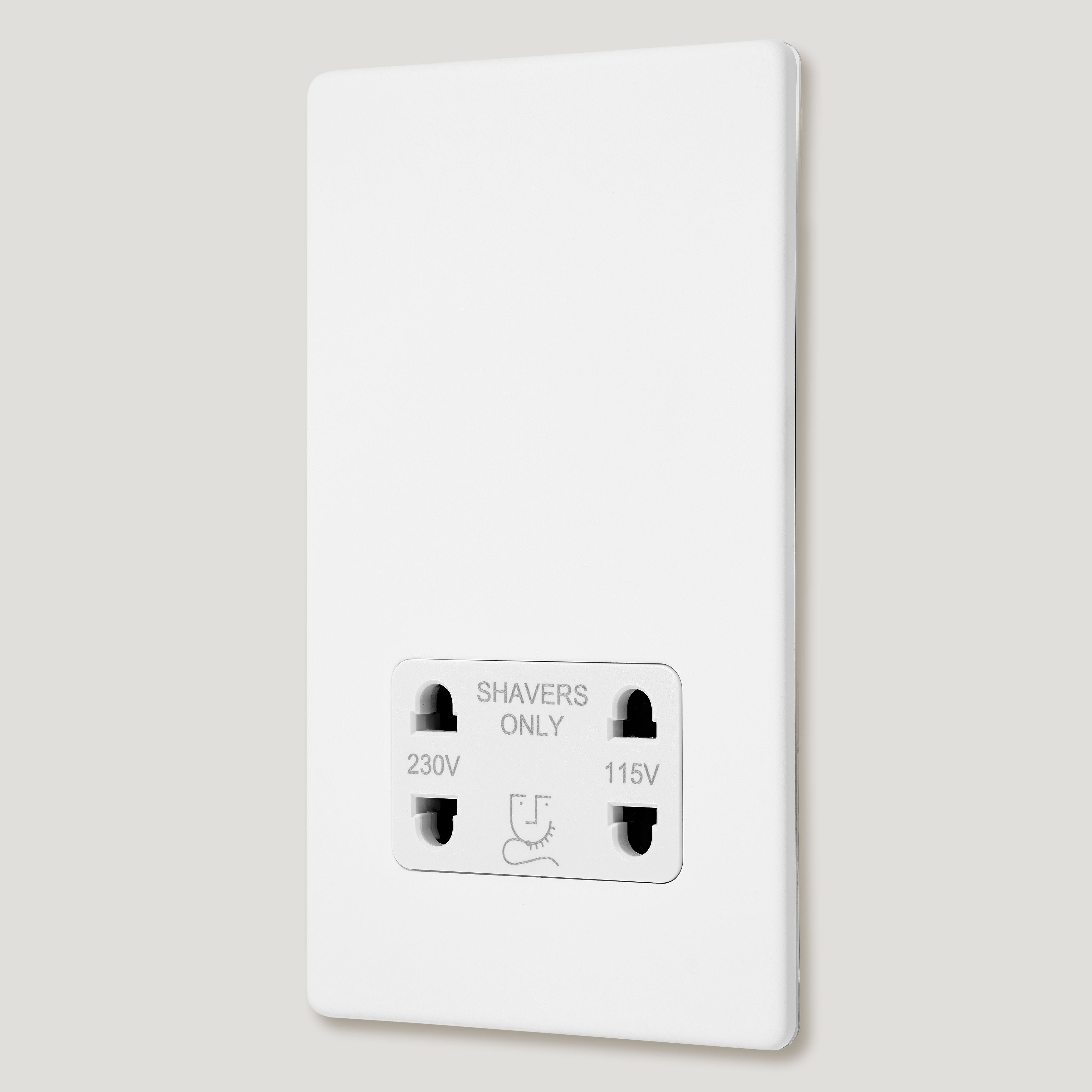 Plank Hardware Electric Shaver Socket - Paintable